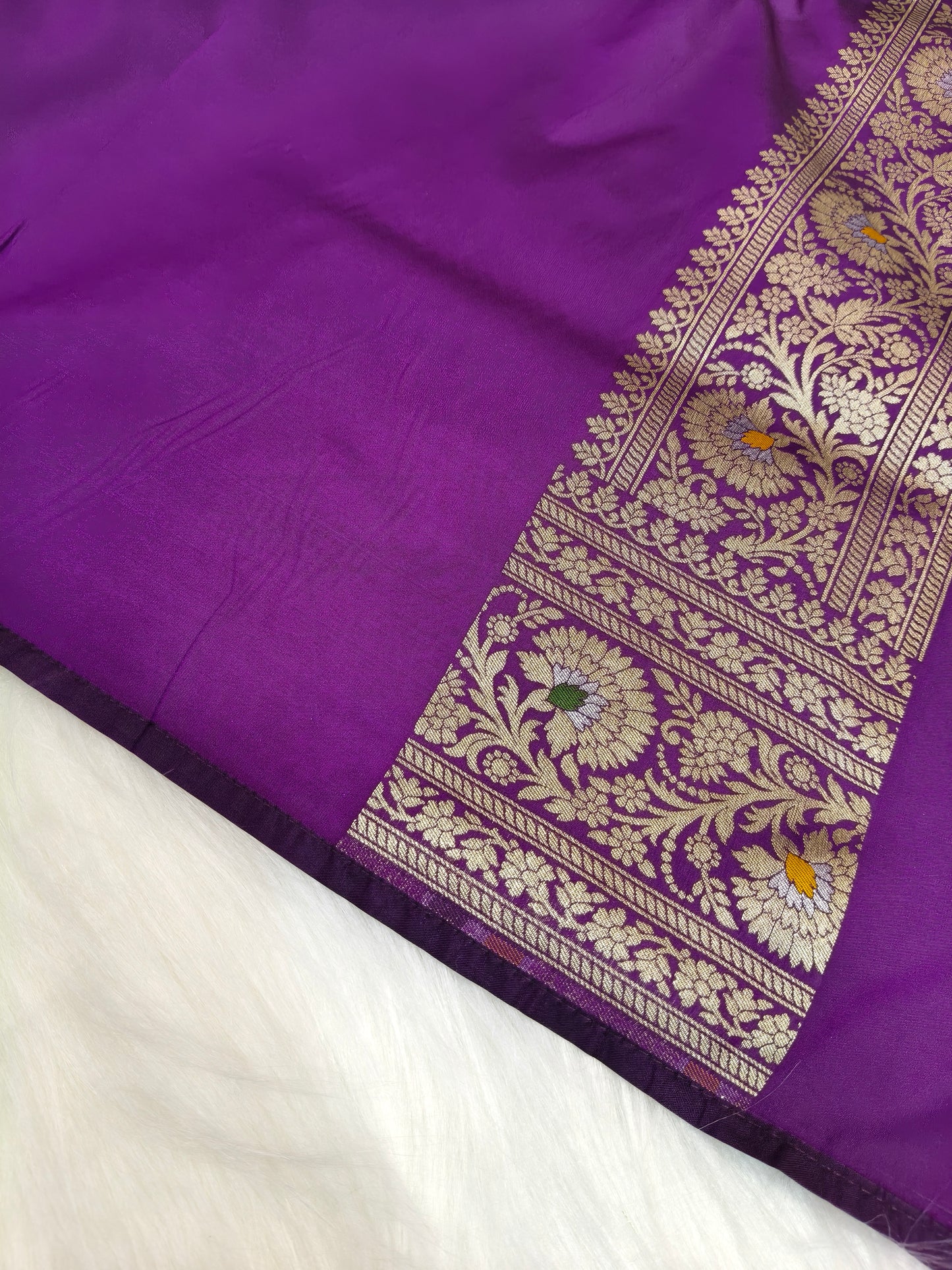Banarasi Minakari Tanchhui Saree Deep Purple Shade With Multi Color Mina BTS004 15% Discount