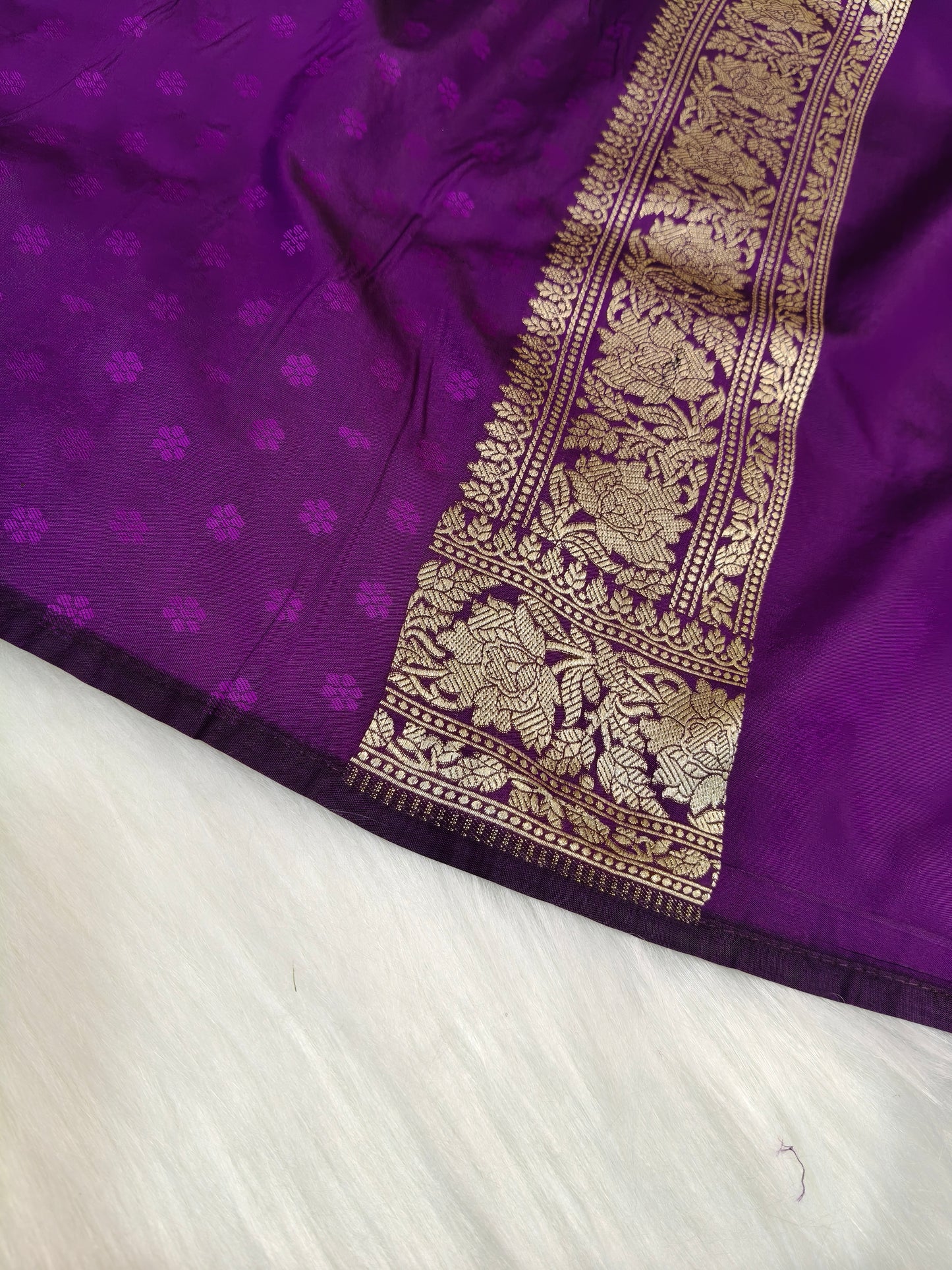 Banarasi Single Tanchhui saree Deep Purple Shade BTS006 25% Discount