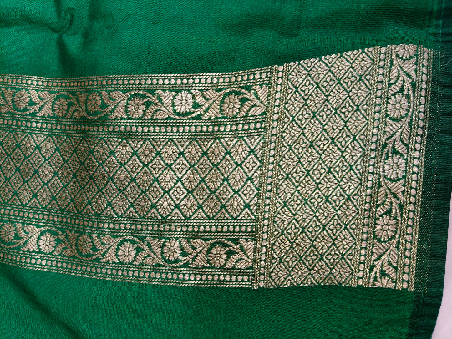 Banarasi Tanchhui Minakari Saree Green Shade With Multi Color Mina BTS020 25% Discount