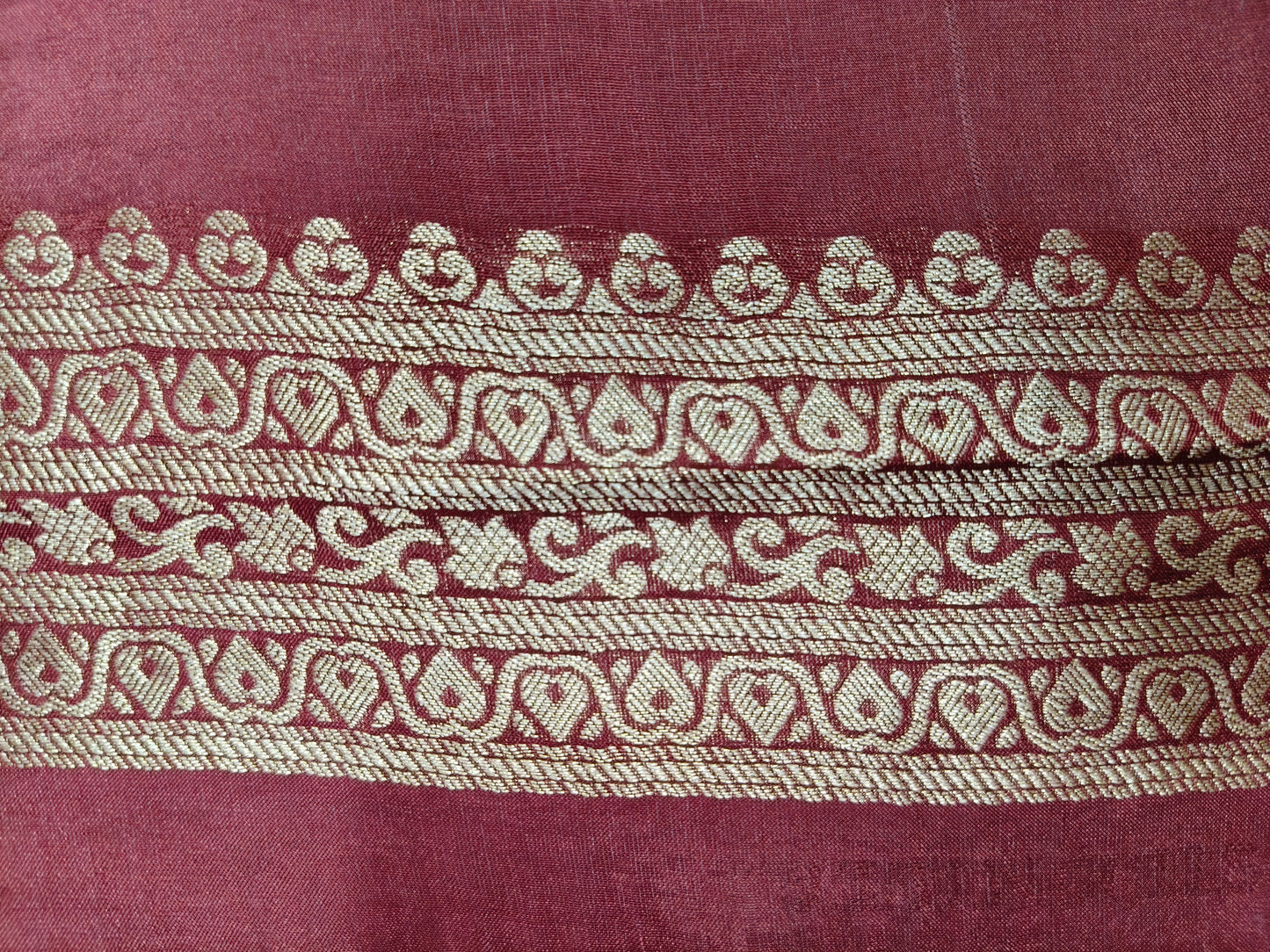 Crepe Banarasi Silk Saree Maroon Color Shade CBS015 50% Discount