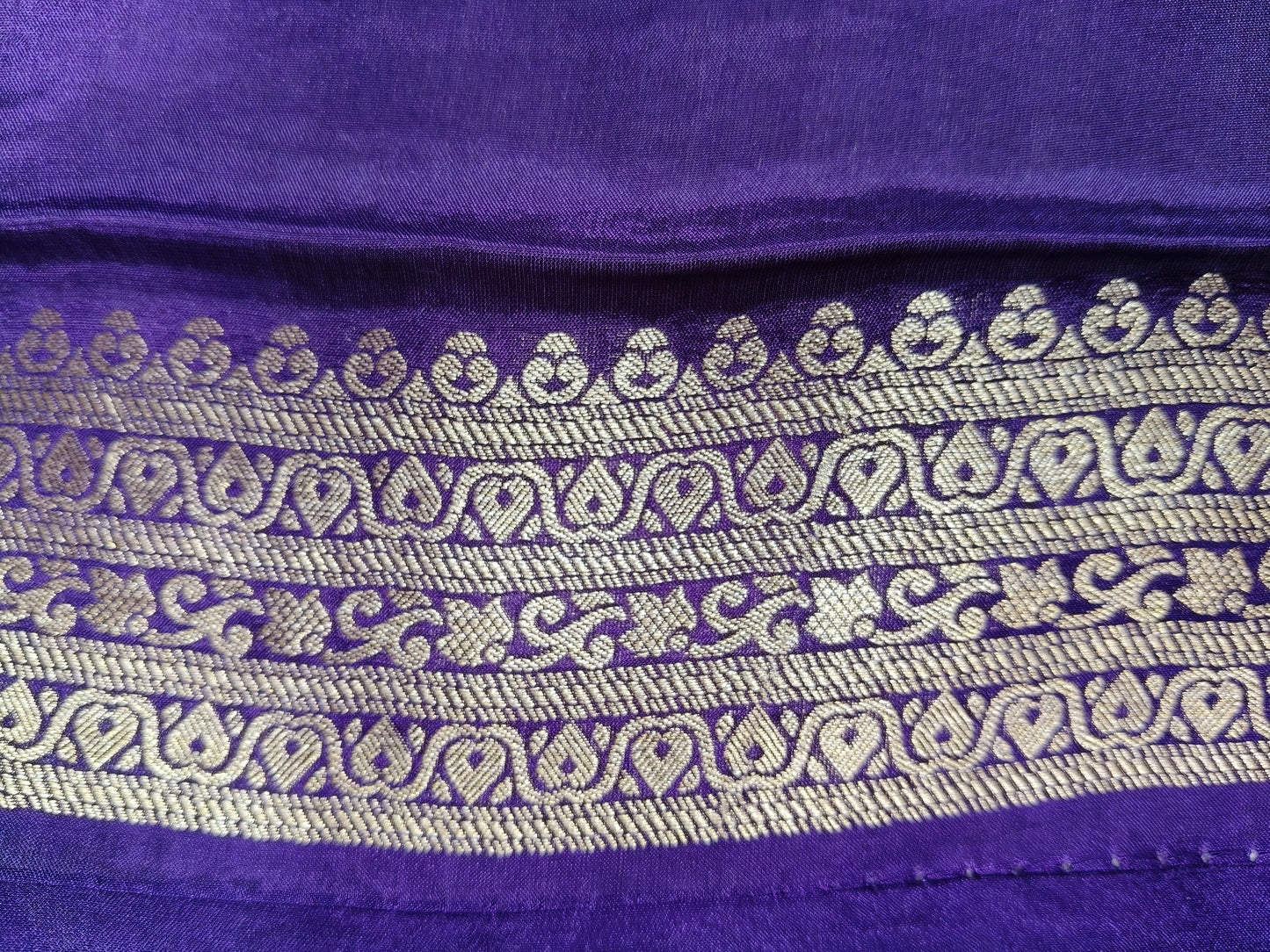 Crepe Banarasi Silk Saree Dark Majenta Shade CBS017 50% Discount