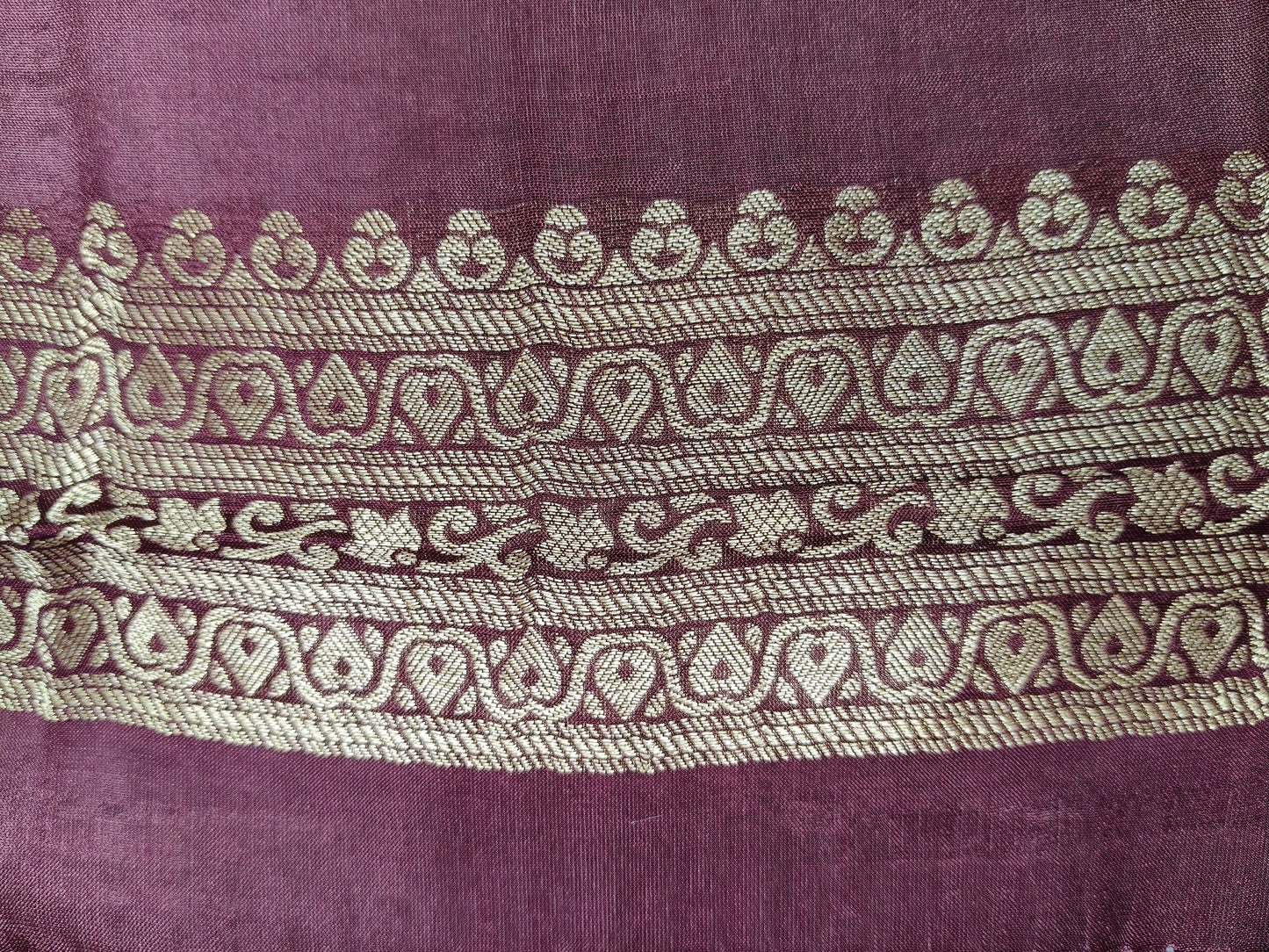 Crepe Banarasi Silk Saree Wine Color Shade CBS018 50% Discount