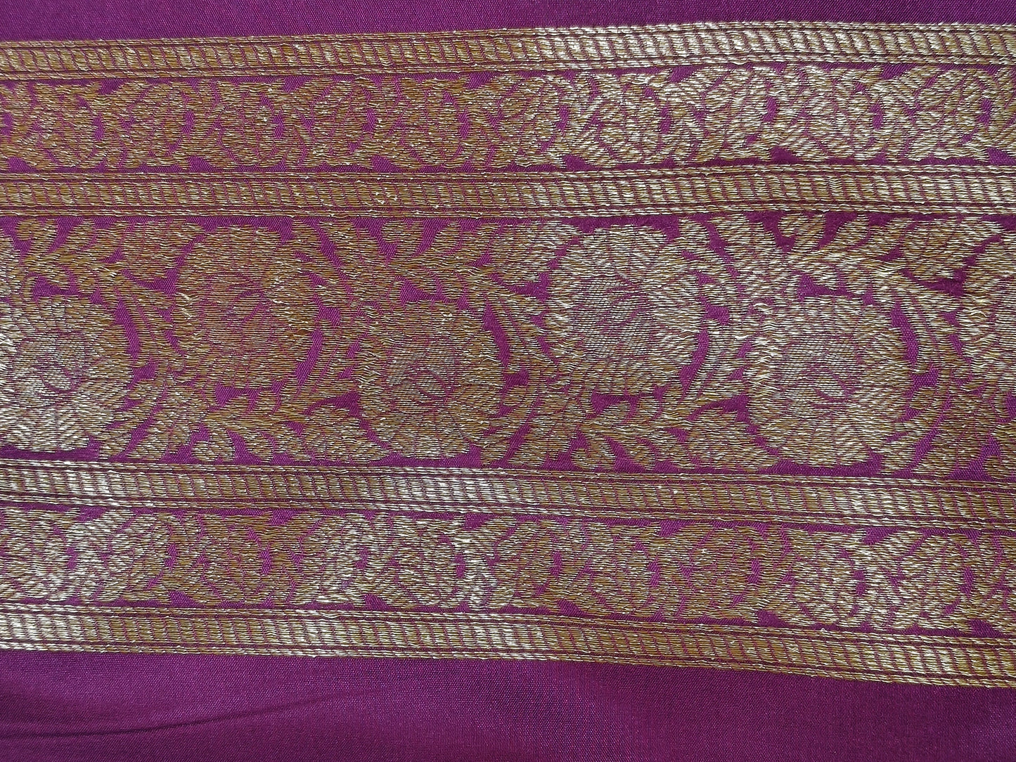 Banarasi Silk Brocade Antique Zari Saree Wine Shade AZ006 75% Discount