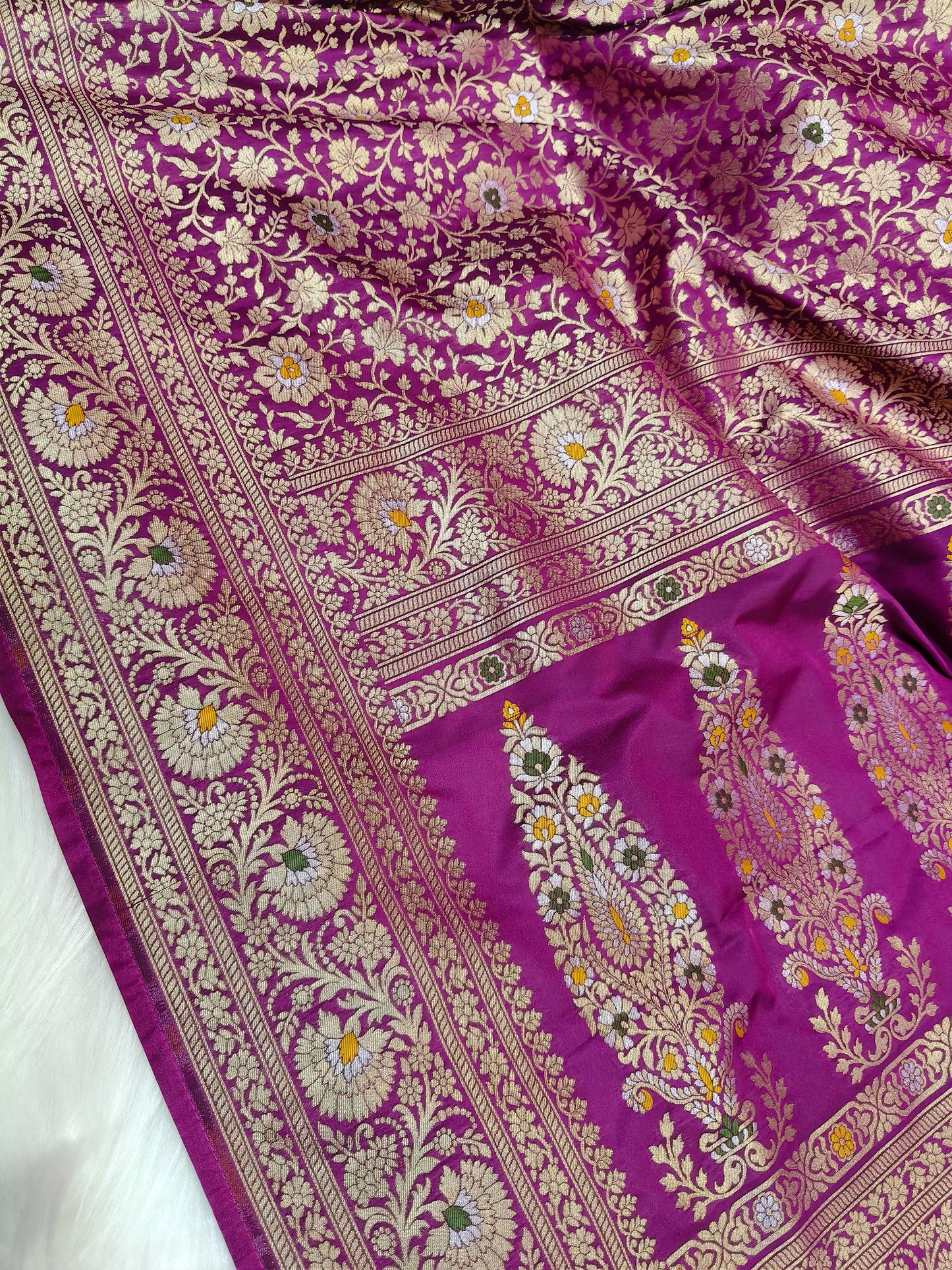 Banarasi Minakari Tanchhui Saree Light Purple Shade With Multi Color Mina BTS005   15% Discount