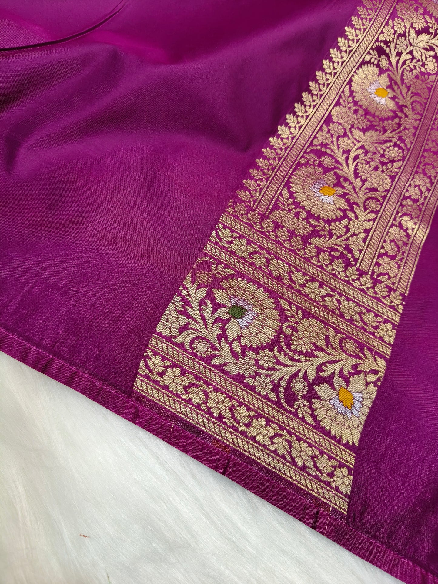 Banarasi Minakari Tanchhui Saree Light Purple Shade With Multi Color Mina BTS005   15% Discount