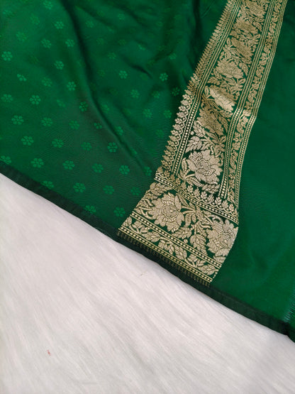 Banarasi Single  Tanchhui Saree Green Shade BTS007   25% Discount