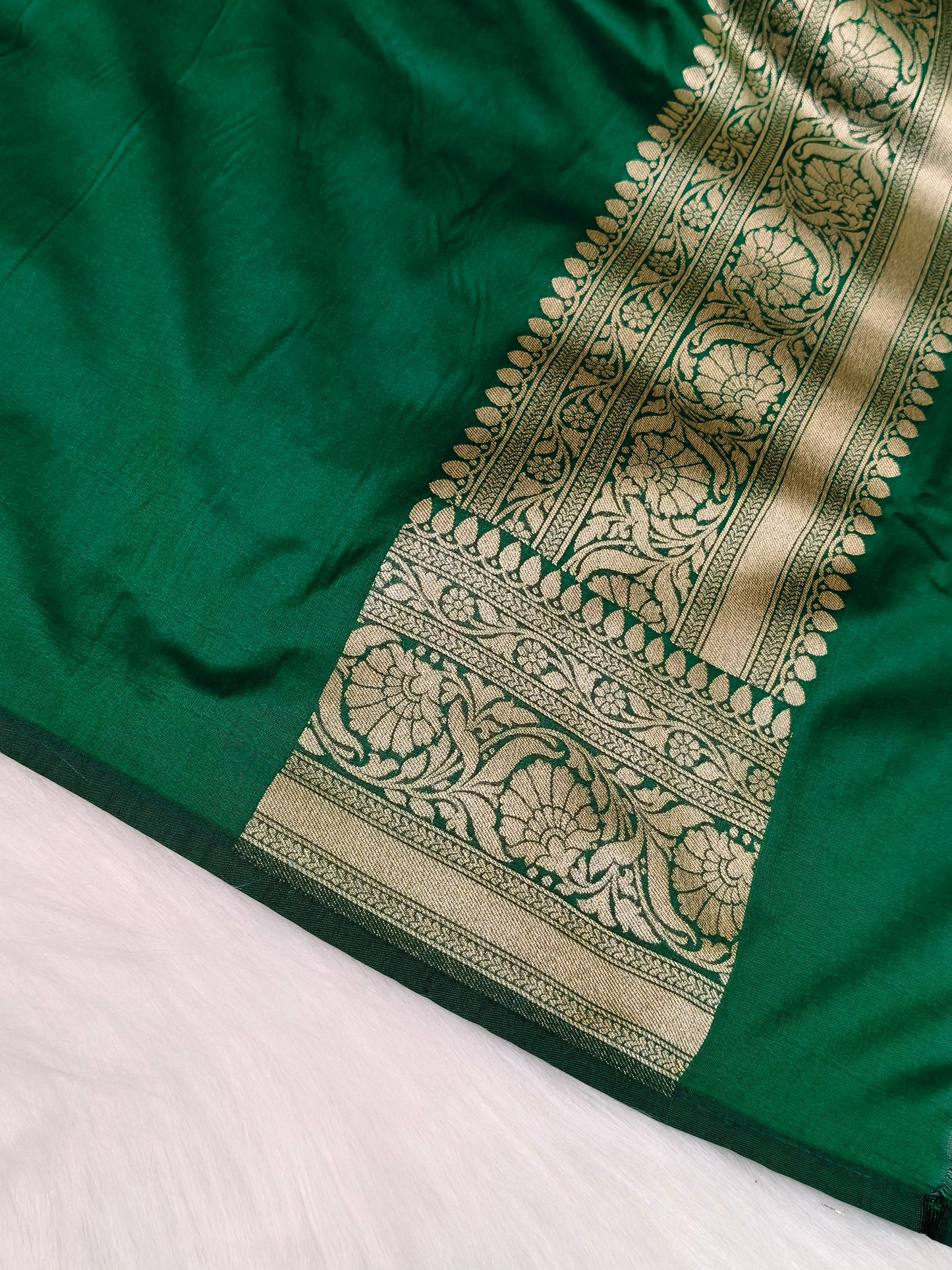 Banarasi Silk Cutwork Saree Green Shade With Multi Color Mina BCS001  15% discount