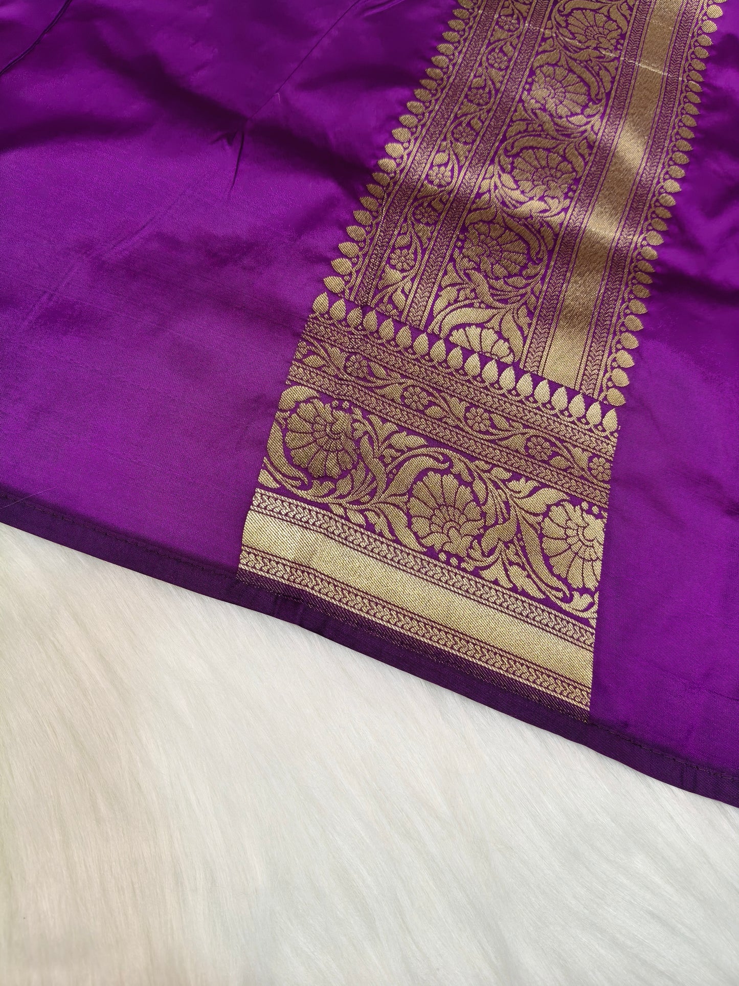 Banarasi Silk Cutwork Saree Deep Purple Shade With Multi Color Mina BCS002   15% discount
