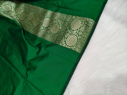 Banarasi silk Cutwork Minakari Saree Green Color Shade With Silver Zari Mina  BCS004   15% discount