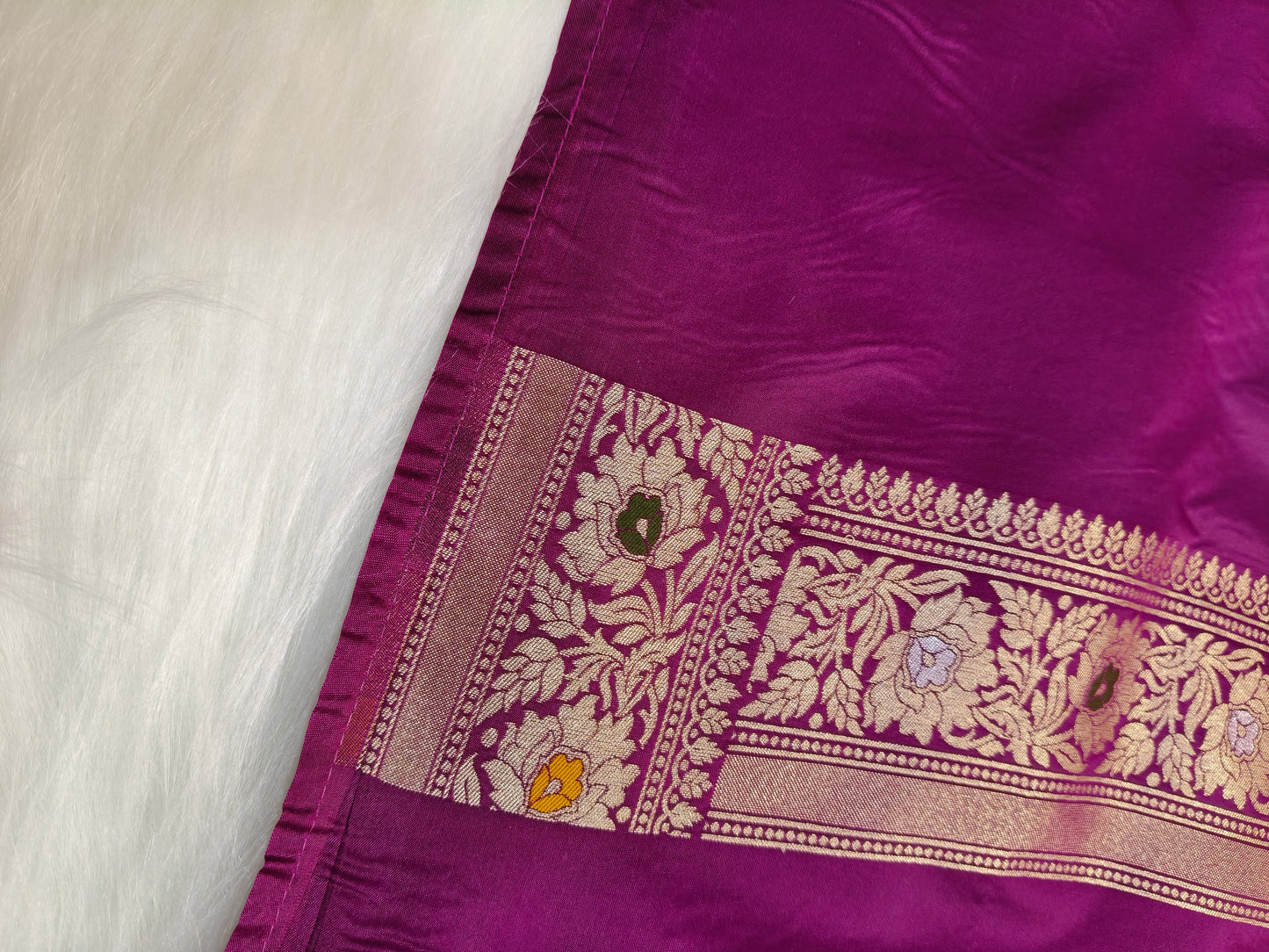 Banarasi Tanchhui Saree Light Purple Shade With Multi Color Mina BTS008   25% Discount