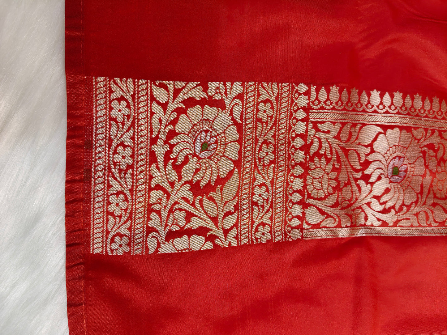 Banarasi Tanchhui Minakari saree Red Shade With Multi Color Mina BTS016   25% Discount