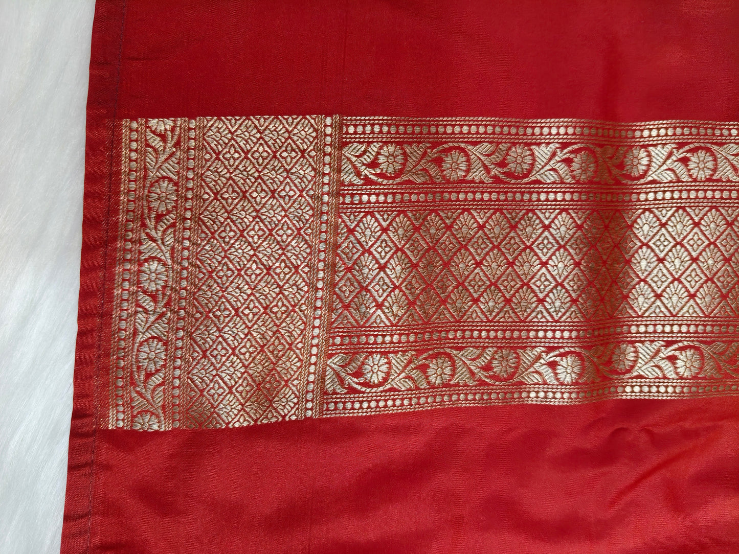 Banarasi Tanchhui Minakari Saree Red Shade With Multi Color Mina BTS019   25% discount