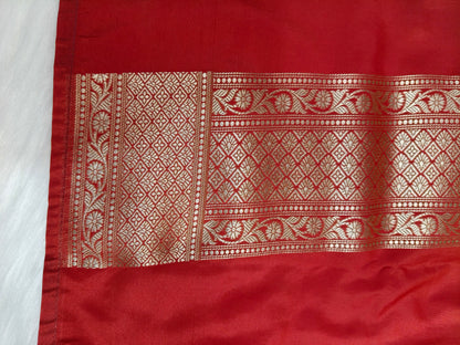 Banarasi Tanchhui Minakari Saree Red Shade With Multi Color Mina BTS019   25% discount