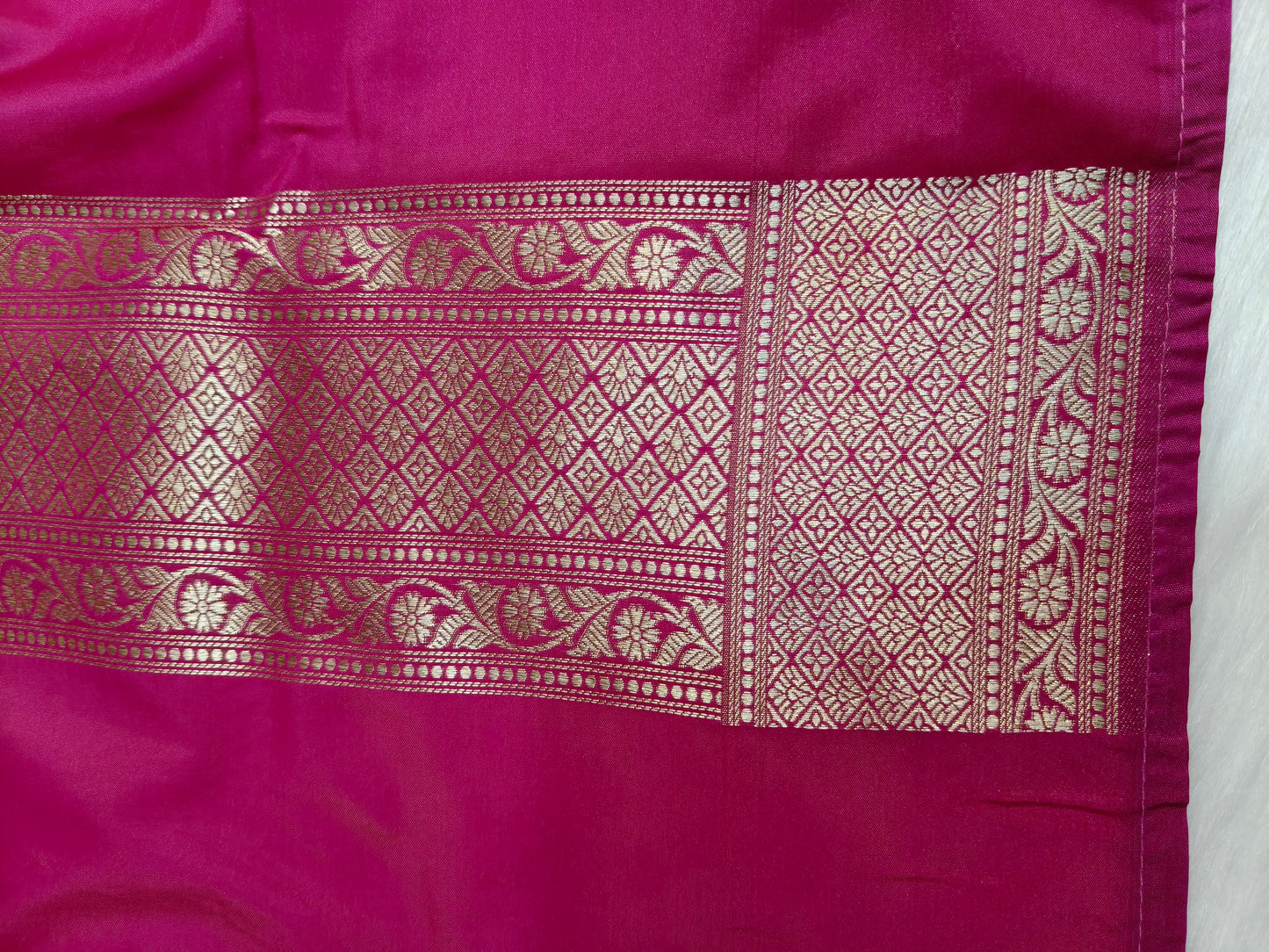 Banarasi Tanchhui Minakari Saree Red Rani Shade With Multi Color Mina BTS021   25% Discount