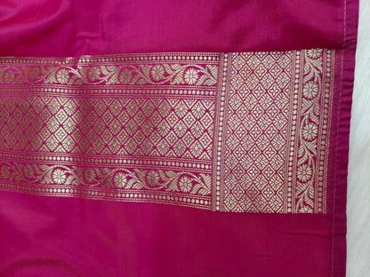 Banarasi Tanchhui Minakari Saree Red Rani Shade With Multi Color Mina BTS021   25% Discount