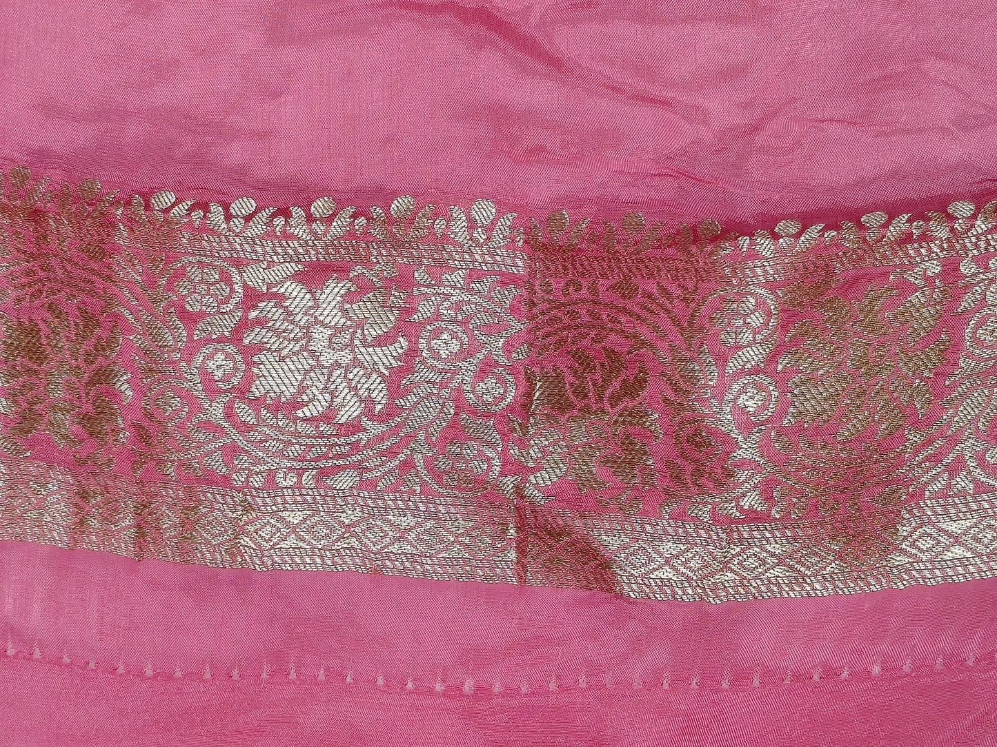 Crepe Banarasi Silk Saree Blush Pink Shade CBS008   50% Discount