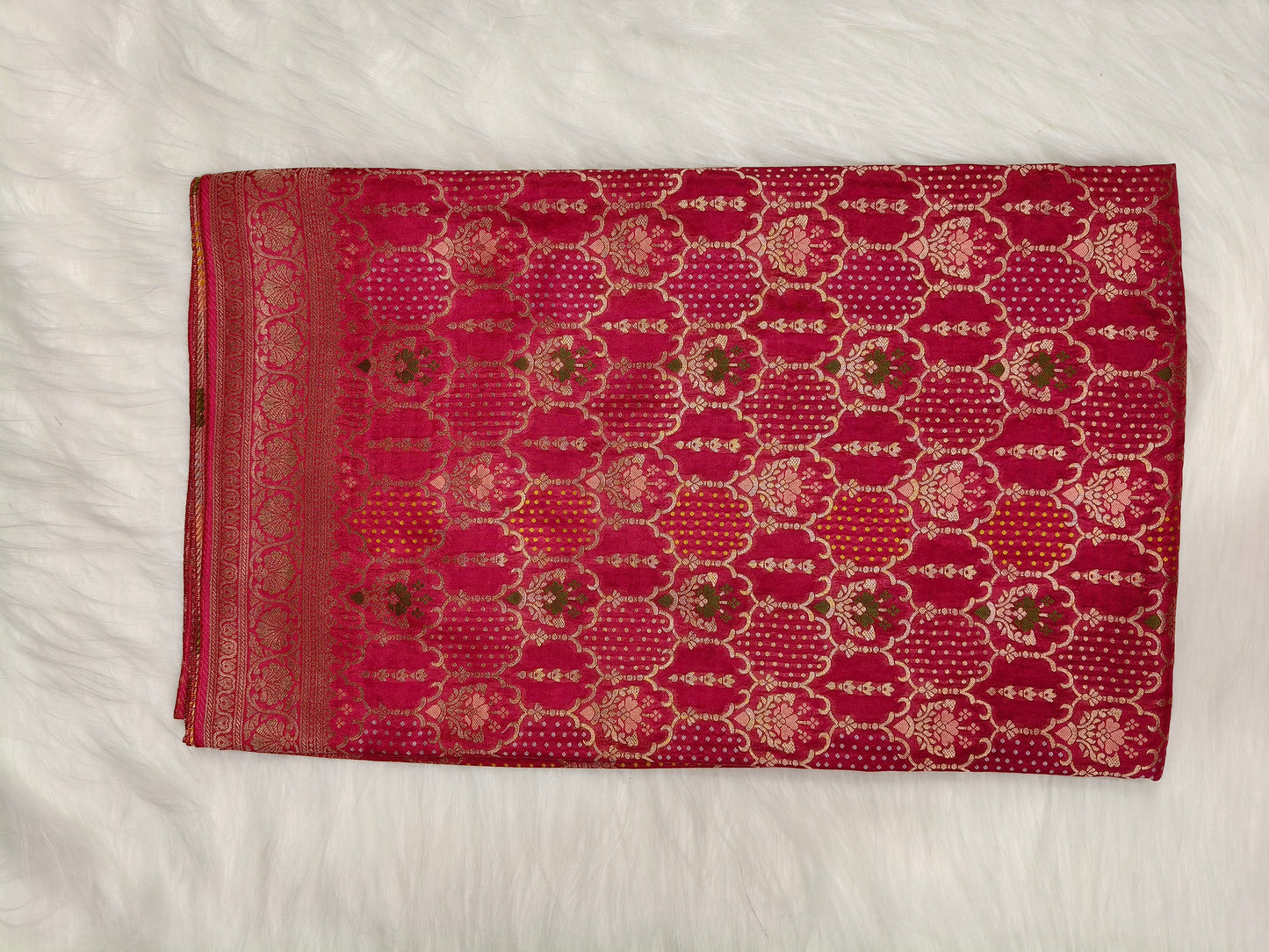 Crepe Banarasi Silk Saree Blush Baby Pink Shade CBS014   50% Discount