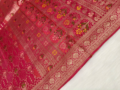 Crepe Banarasi Silk Saree Blush Baby Pink Shade CBS014   50% Discount