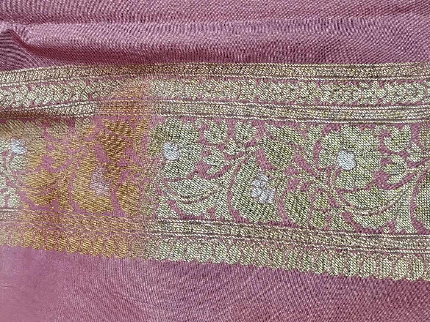 Banarasi Silk Brocade Saree Baby Pink Shade With Multi Color Mina BTS023   75% Discount