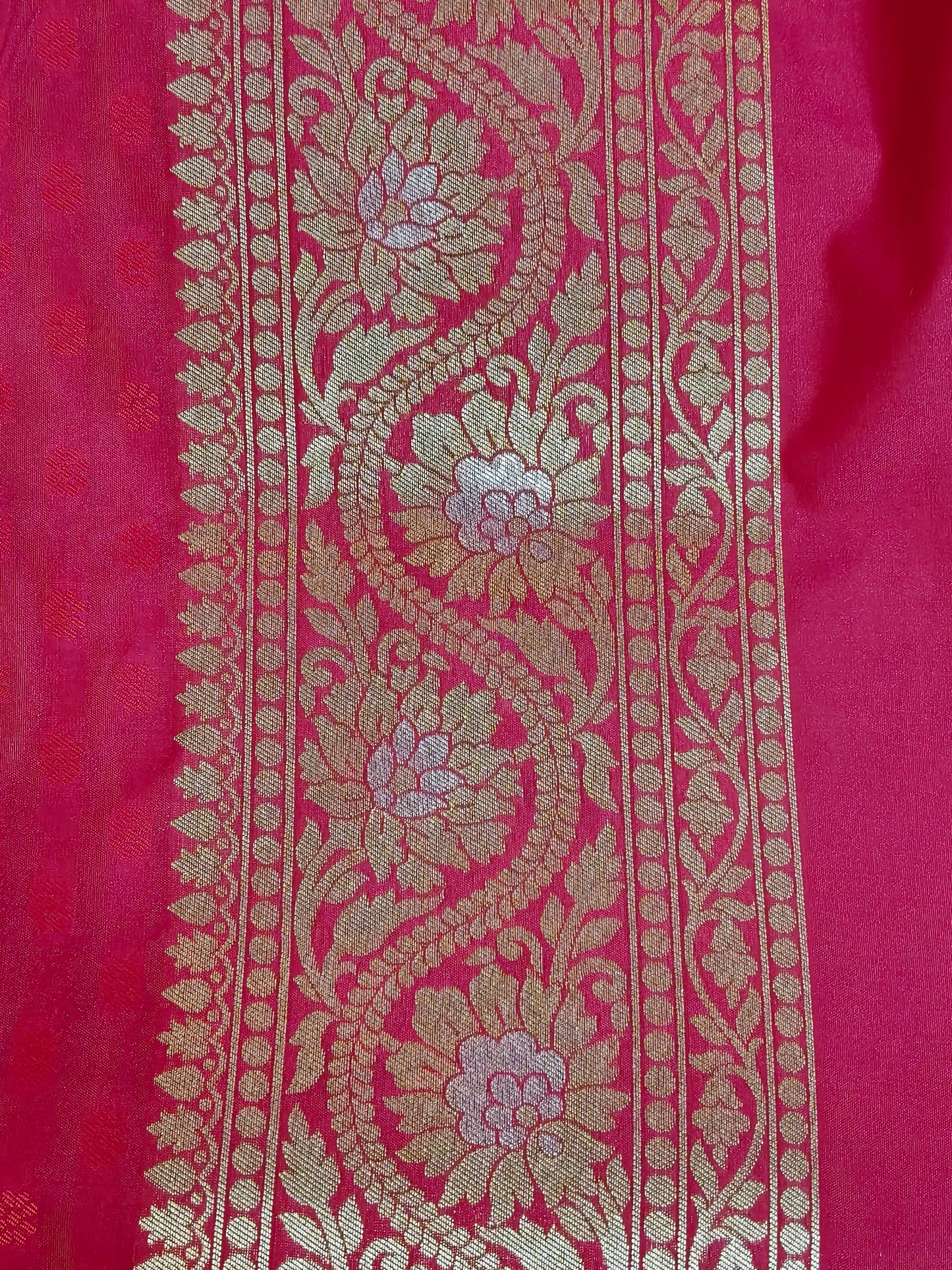 Banarasi Silk Cutwork Jaal Saree Red Rani Shade With Silver Color Mina BCS011  75% Discount