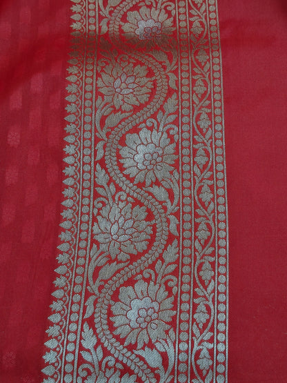 Banarasi Silk Cutwork Jaal Saree Red Shade With Silver Color Mina BCS012  75% discount