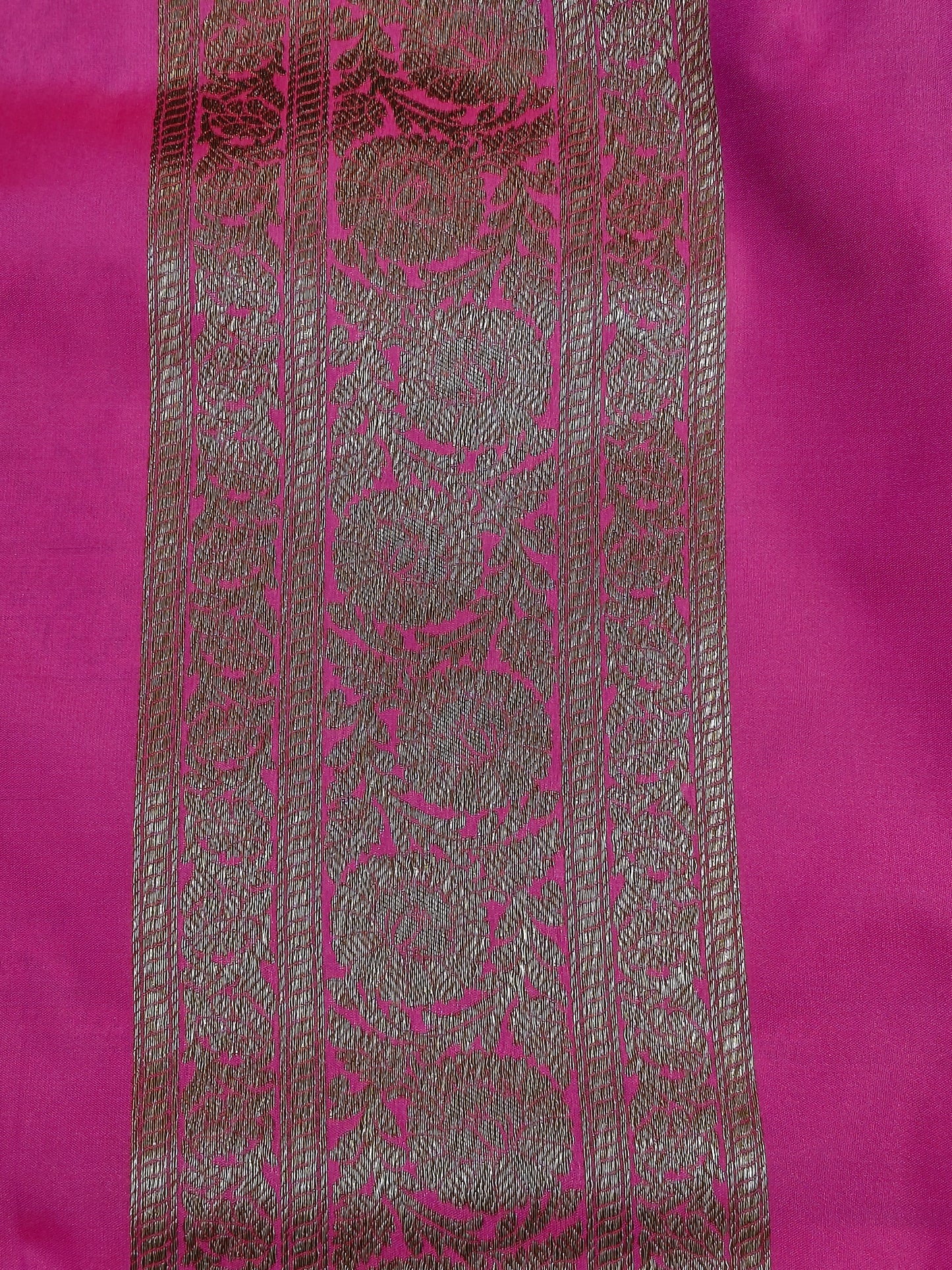 Banarasi Silk Brocade Antique Zari Saree Rani Pink Shade AZ011  75% discount